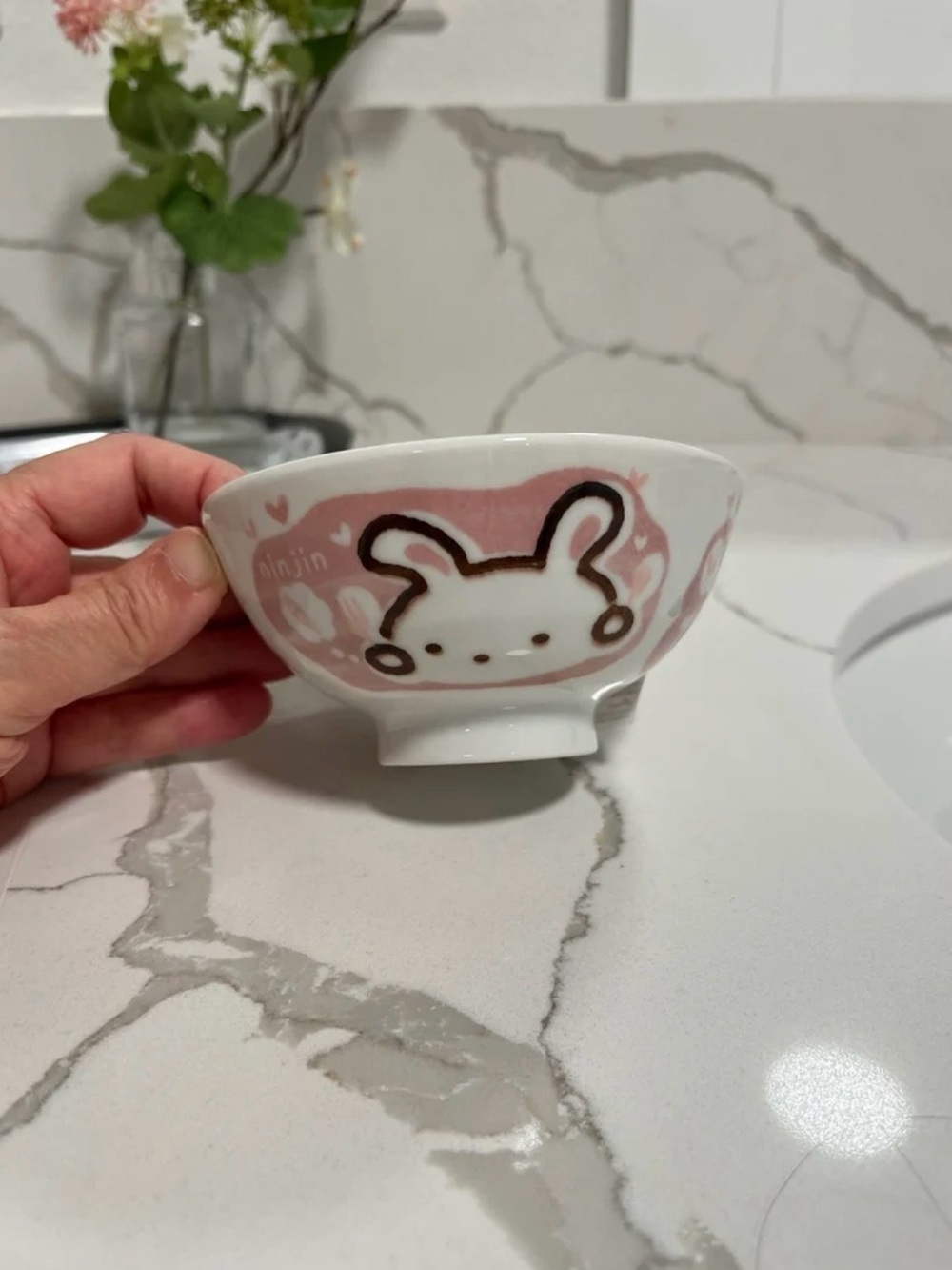 Daiso Bunny🐰💗Ceramic Rice Bowl